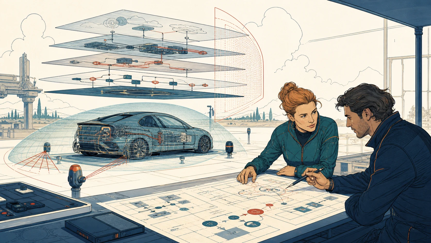 Illustration zu Herausforderungen in Safety